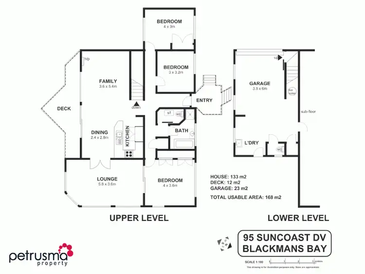 Floorplan of Homely house listing, 95 Suncoast Drive, Blackmans Bay TAS 7052