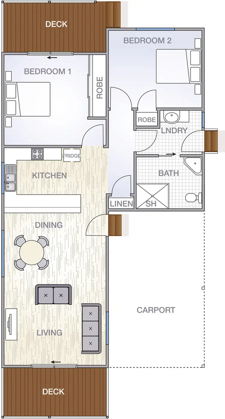 Floorplan of Homely retirement listing, 70/508 Wagga Road, Albury NSW 2640