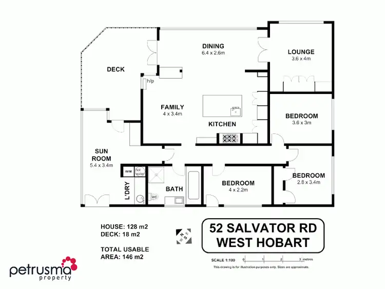 Floorplan of Homely house listing, 52 Salvator Road, West Hobart TAS 7000