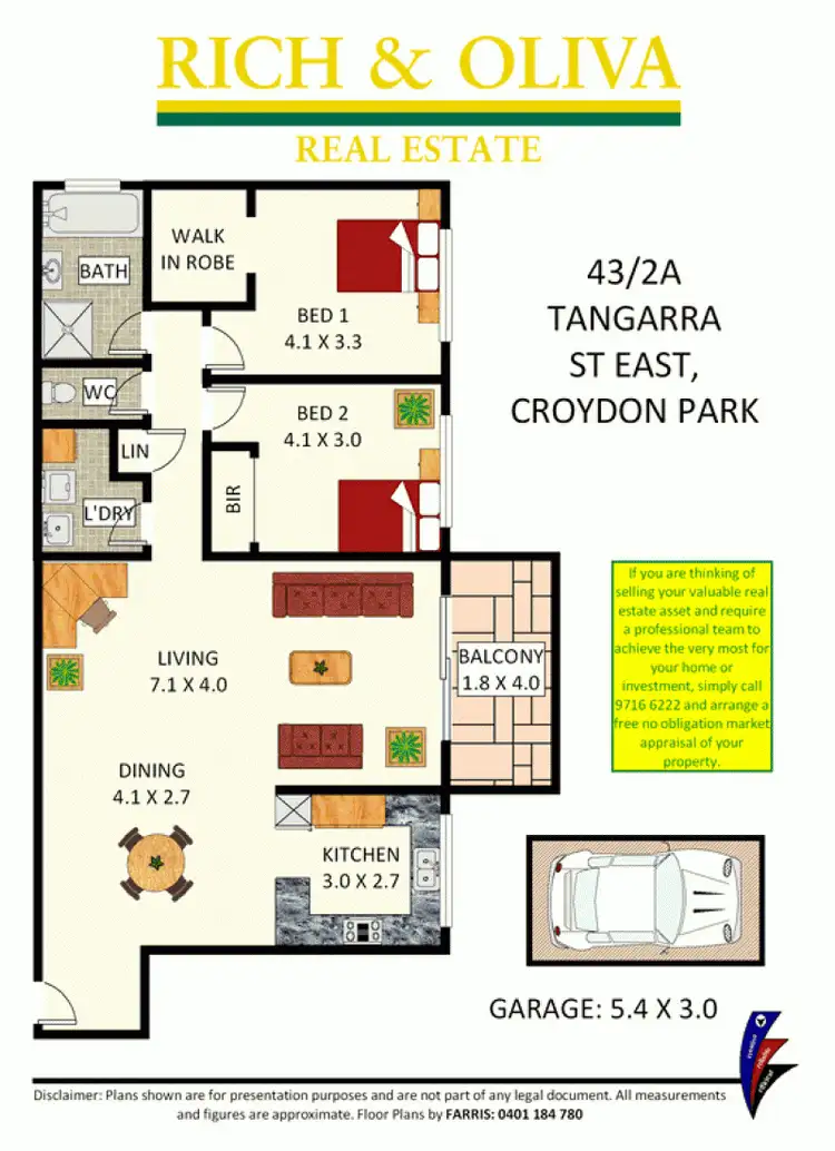 Floorplan of Homely unit listing, 43/2A Tangarra Street East, Croydon Park NSW 2133