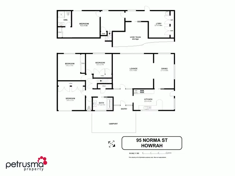 Floorplan of Homely house listing, 95 Norma Street, Howrah TAS 7018