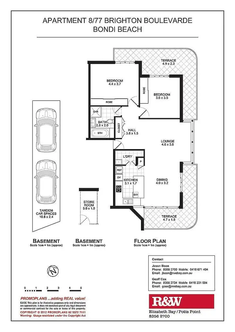 Floorplan of Homely apartment listing, 8/77-79 Brighton Boulevard, North Bondi NSW 2026