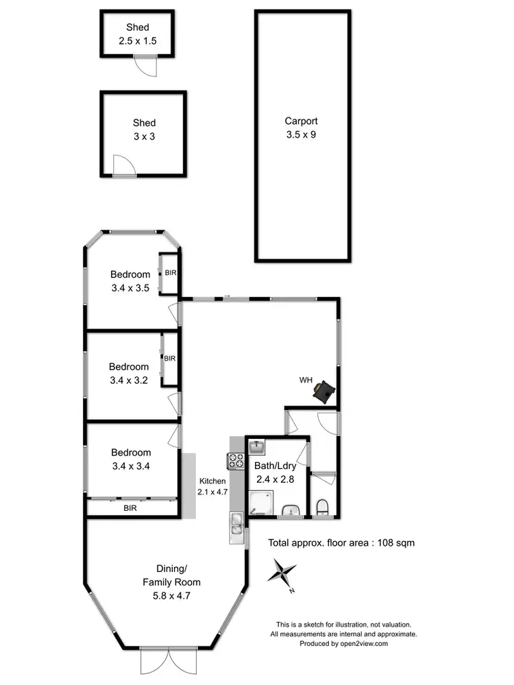 Floorplan of Homely house listing, 32 Sunset Drive, Garden Island Creek TAS 7112