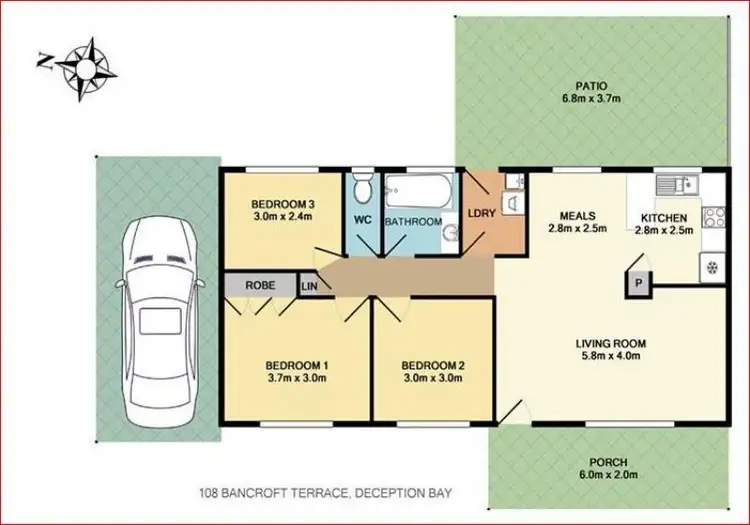 Floorplan of Homely house listing, 108 Bancroft Tce, Deception Bay QLD 4508