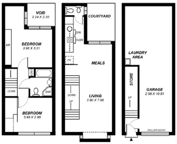 Floorplan of Homely townhouse listing, 14 Richardson Lane, Adelaide SA 5000
