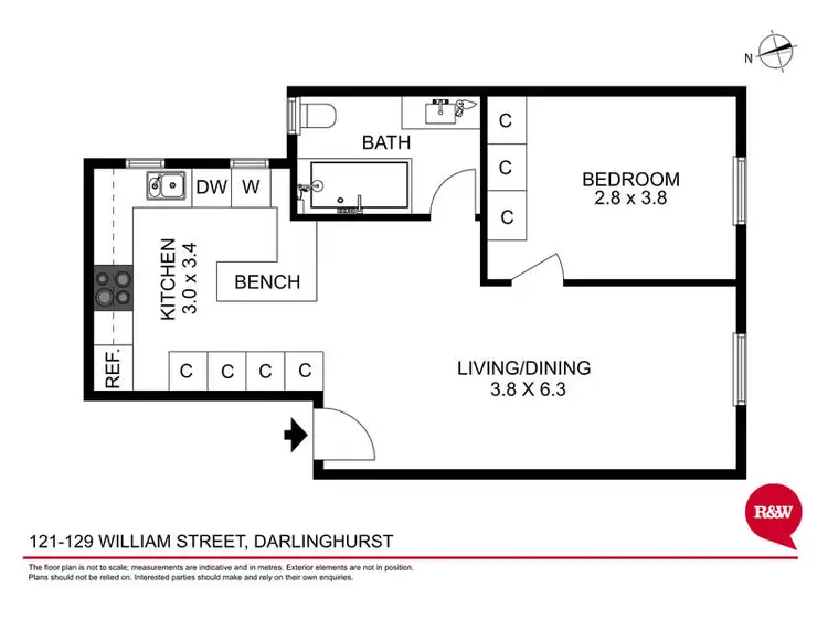 Floorplan of Homely apartment listing, 26/121-129 William Street, Darlinghurst NSW 2010