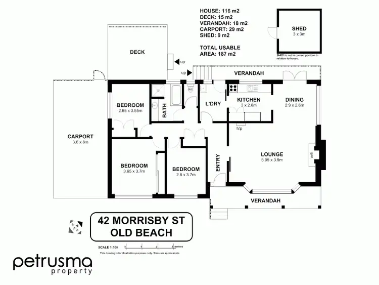 Floorplan of Homely house listing, 42 Morrisby Road, Old Beach TAS 7017