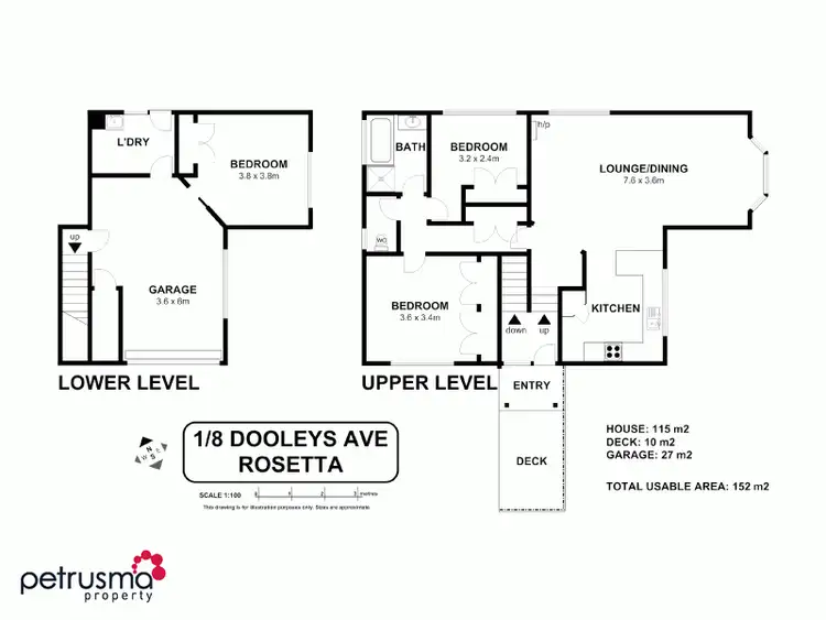 Floorplan of Homely house listing, 1/8 Dooleys Avenue, Rosetta TAS 7010