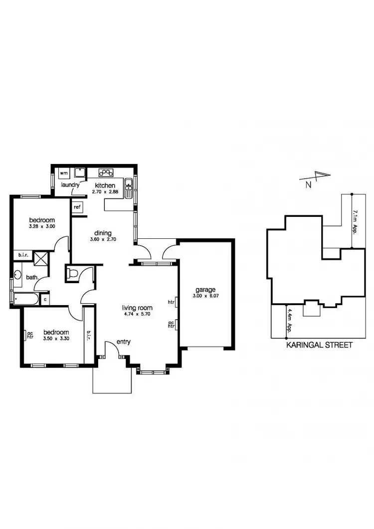 Floorplan of Homely unit listing, 1/7 Karingal St, Altona VIC 3018