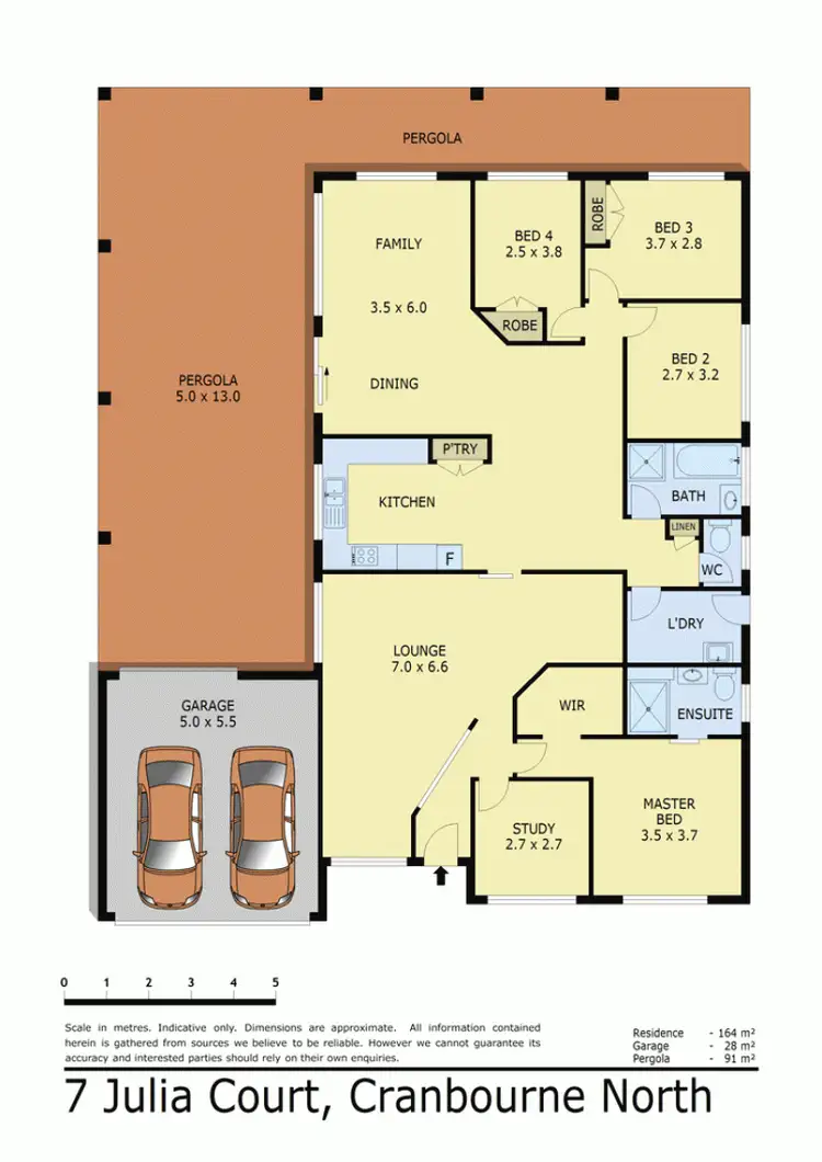 Floorplan of Homely house listing, 7 JULIA COURT, Cranbourne North VIC 3977