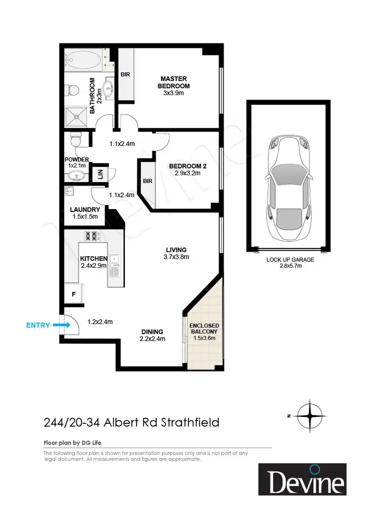 Floorplan of Homely apartment listing, 244/20-34 Albert Road, Strathfield NSW 2135