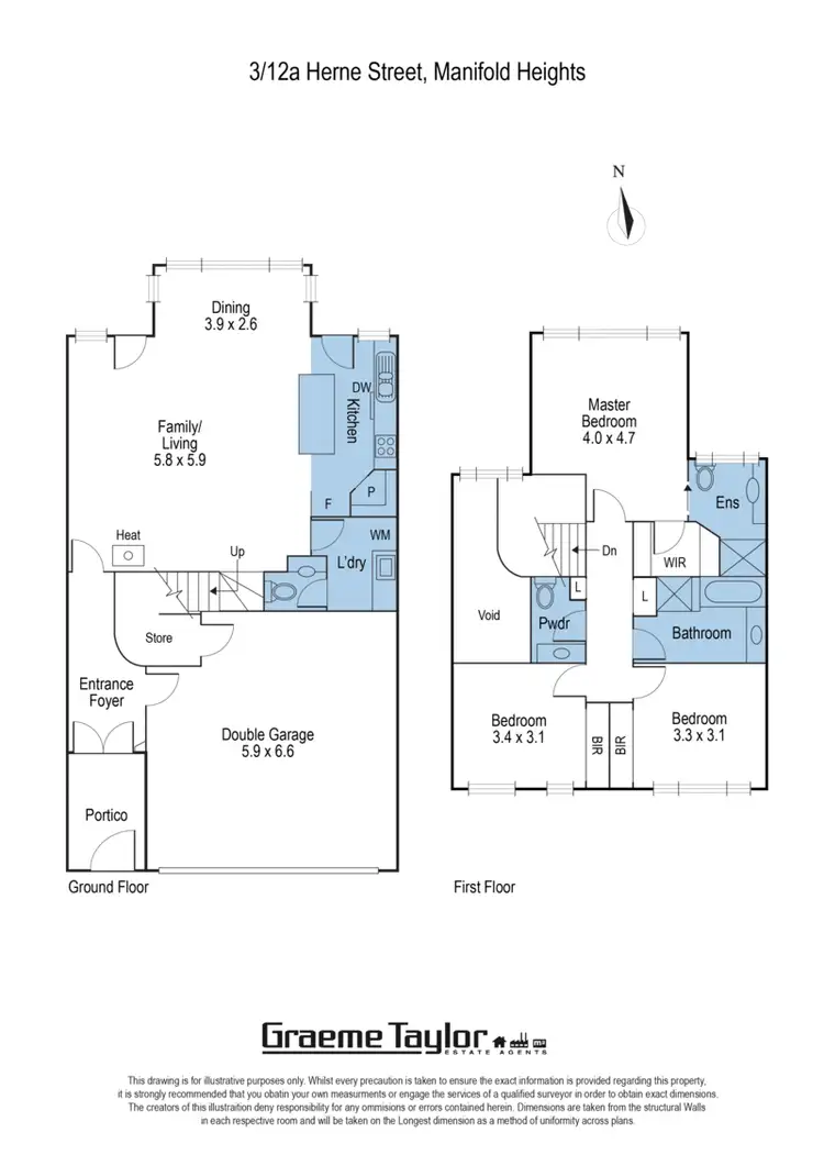 Floorplan of Homely townhouse listing, 3/12a Herne St, Manifold Heights VIC 3218