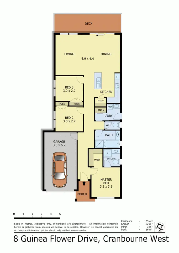 Floorplan of Homely house listing, 8 GUINEA FLOWER DRIVE, Cranbourne West VIC 3977