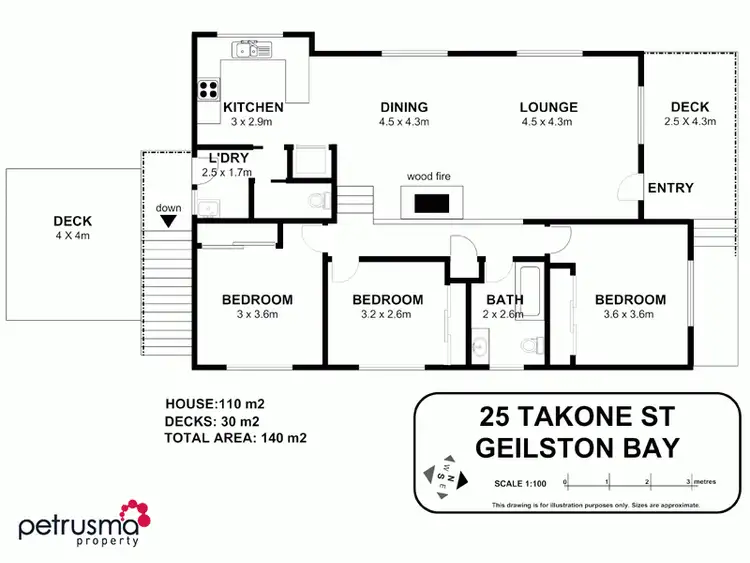 Floorplan of Homely house listing, 25 Takone Street, Geilston Bay TAS 7015