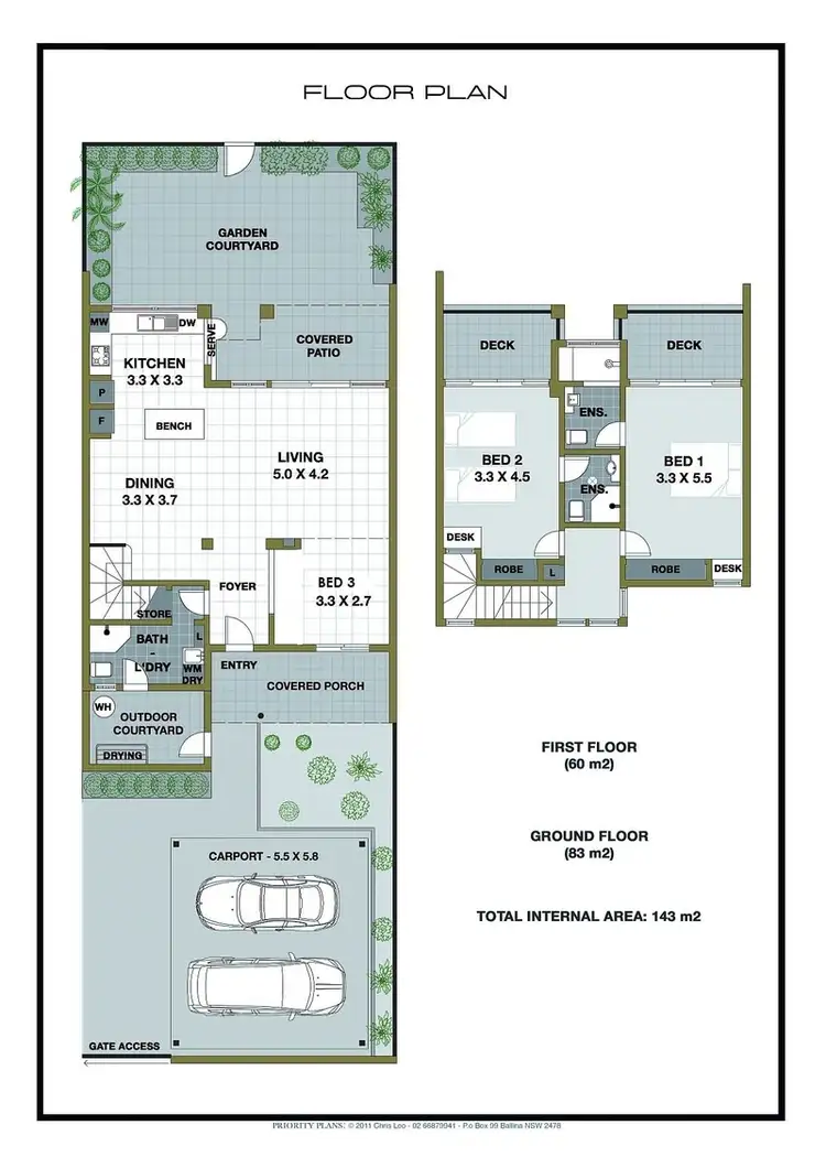 Floorplan of Homely townhouse listing, 2/25 Cavvanbah Street, Byron Bay NSW 2481