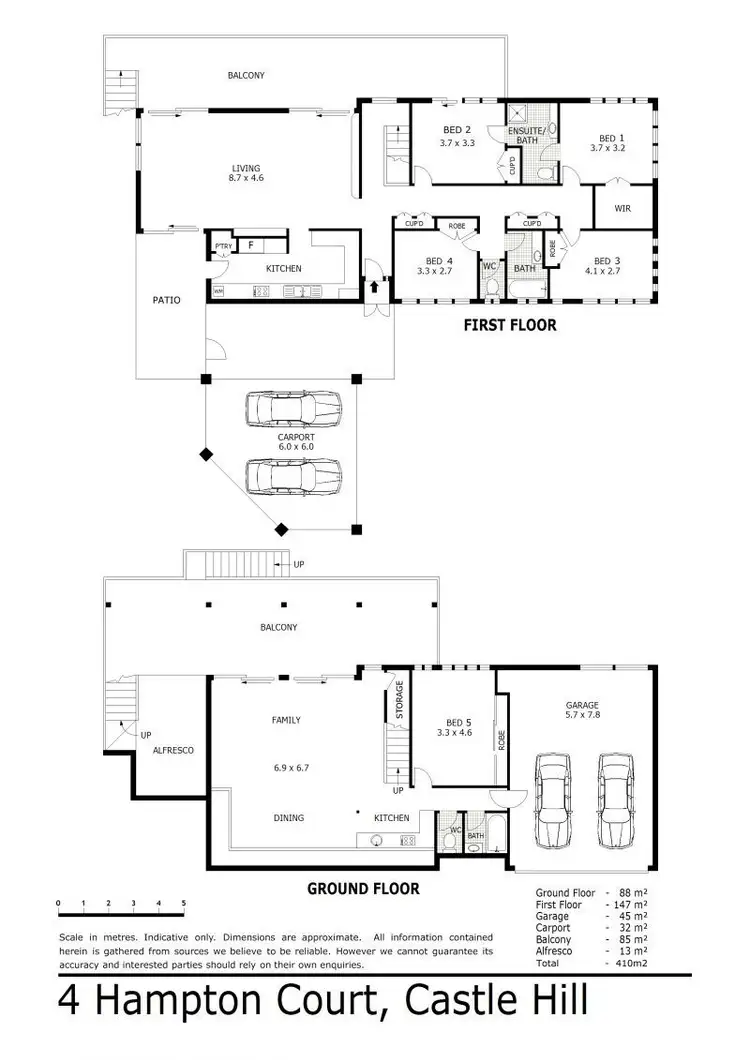 Floorplan of Homely house listing, 4 Hampton Court, Castle Hill QLD 4810