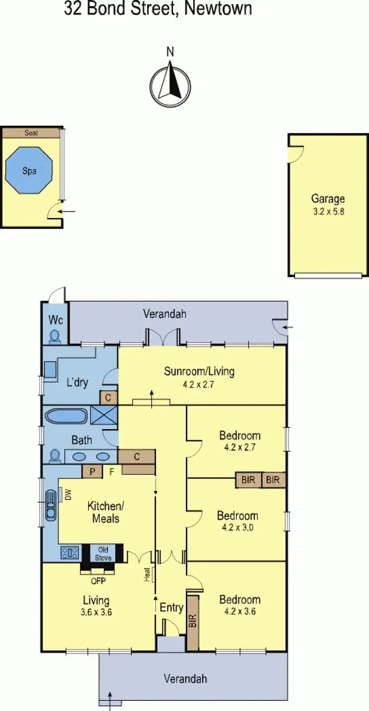 Floorplan of Homely house listing, 32 Bond Street, Newtown VIC 3220
