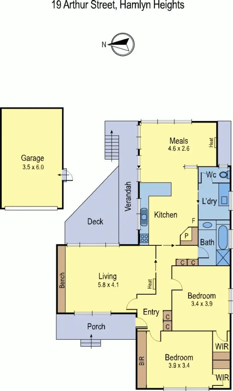 Floorplan of Homely house listing, 19 Arthur Street, Hamlyn Heights VIC 3215