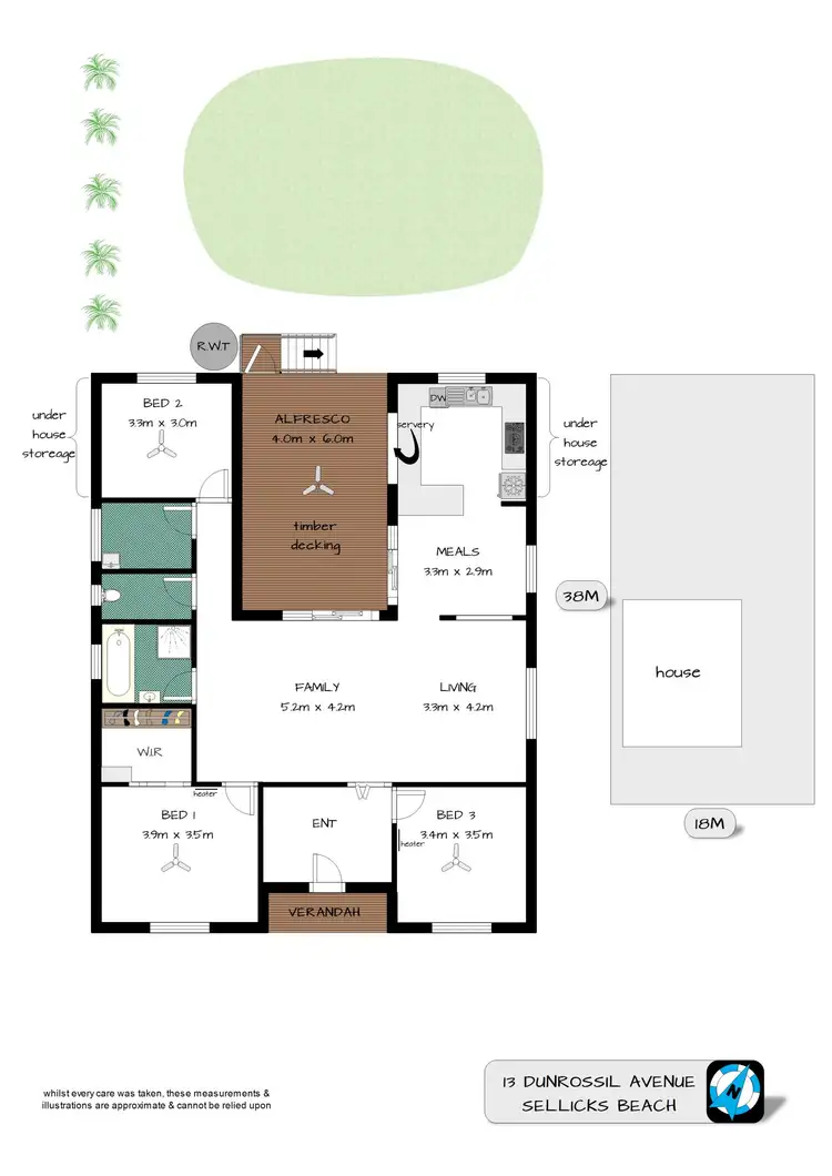 Floorplan of Homely house listing, 13 Dunrossil Avenue, Sellicks Beach SA 5174