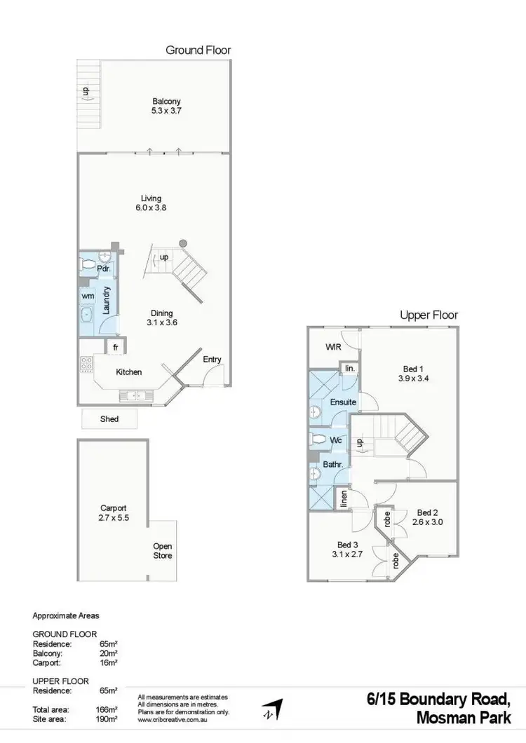 Floorplan of Homely townhouse listing, 6/15 Boundary Road, Mosman Park WA 6012