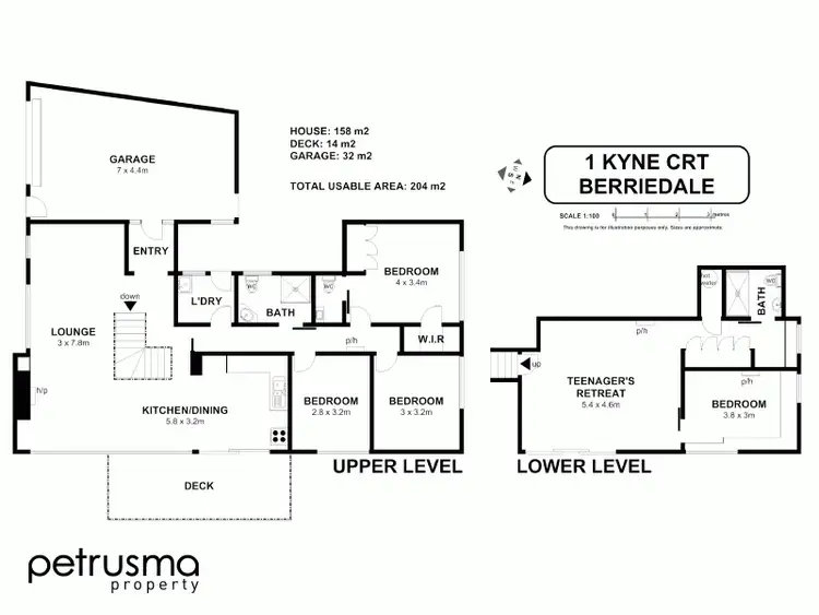 Floorplan of Homely house listing, 1 Kyne Court, Berriedale TAS 7011