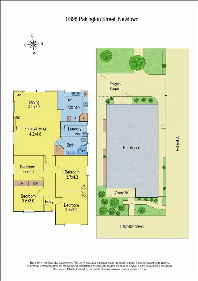 Floorplan of Homely house listing, 398 Pakington Street, Newtown VIC 3220