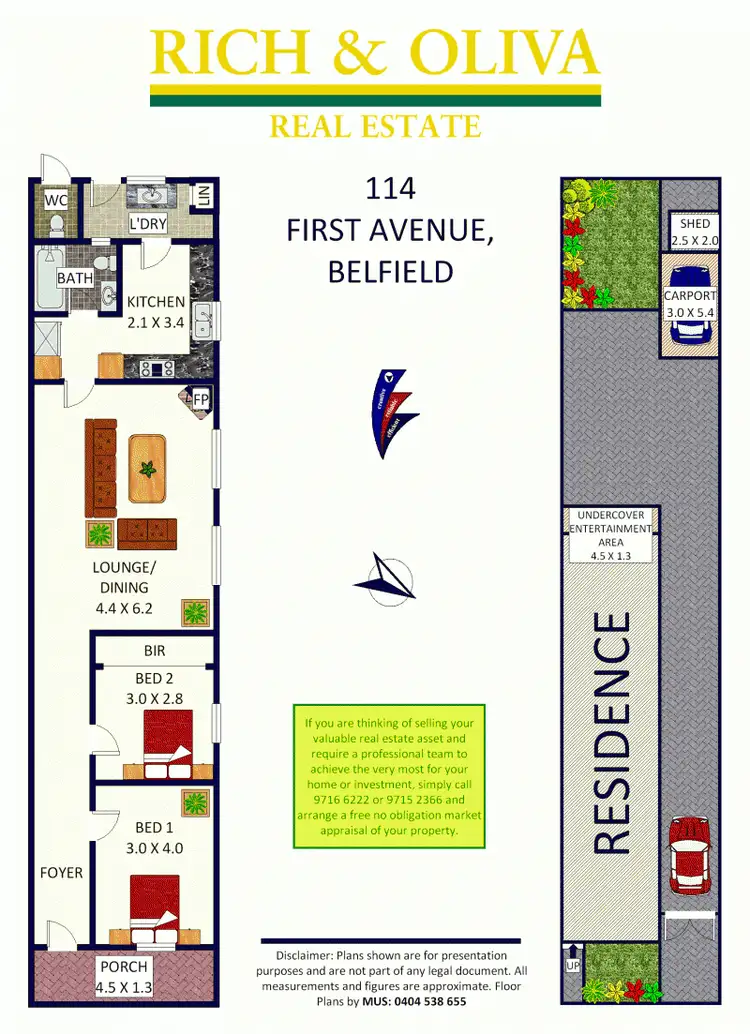 Floorplan of Homely semi-detached listing, 114 First Avenue, Belfield NSW 2191