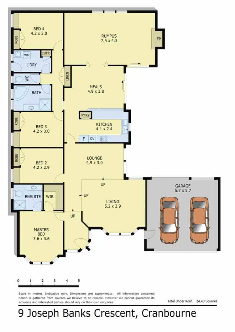 Floorplan of Homely house listing, 9 JOSEPH BANKS CRESCENT, Cranbourne VIC 3977