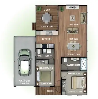 Floorplan of Homely house listing, 91/1 Gordon Young Drive, South West Rocks NSW 2431