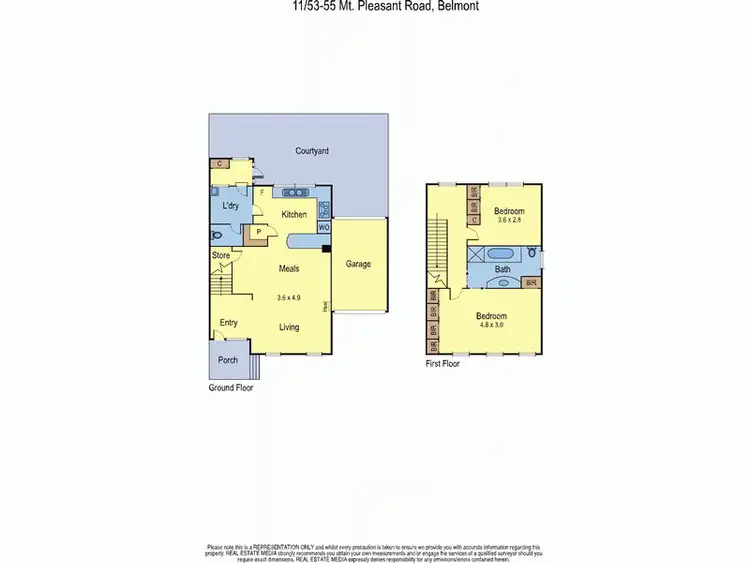 Floorplan of Homely townhouse listing, 11/53-55 Mt Pleasant Road, Belmont VIC 3216