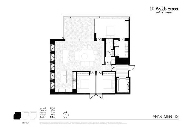 Floorplan of Homely apartment listing, 13/10 Wylde Street, Potts Point NSW 2011