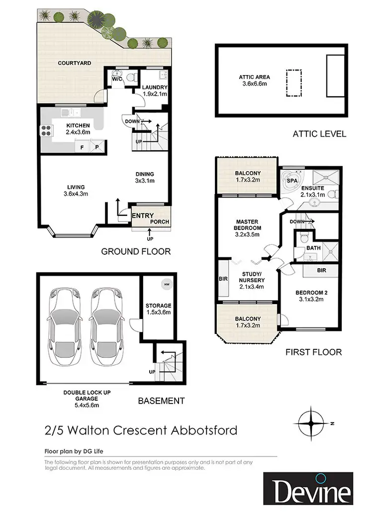 Floorplan of Homely townhouse listing, 2/5 Walton Crescent, Abbotsford NSW 2046
