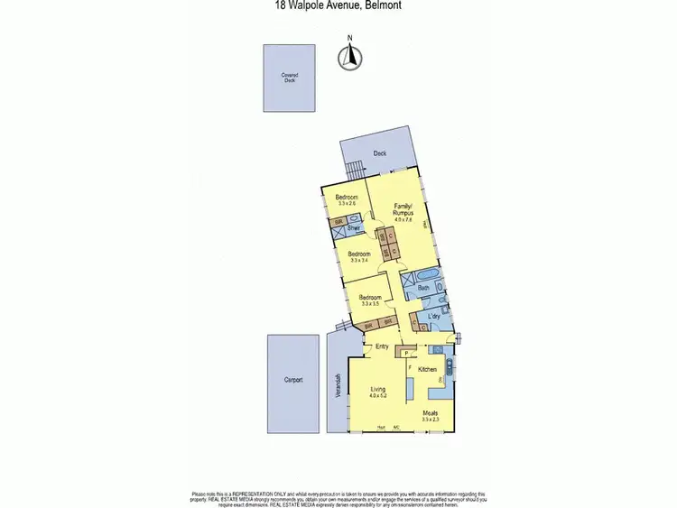 Floorplan of Homely house listing, 18 Walpole Avenue, Belmont VIC 3216