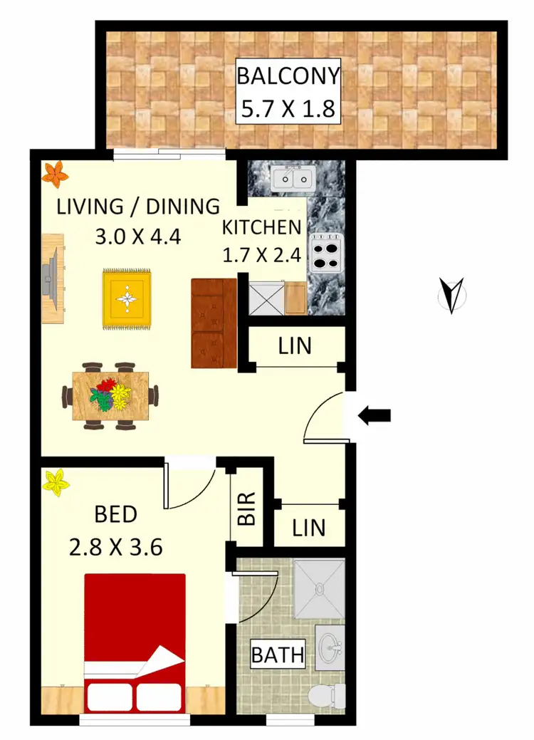 Floorplan of Homely unit listing, 10/1 Fabos Place, Croydon Park NSW 2133