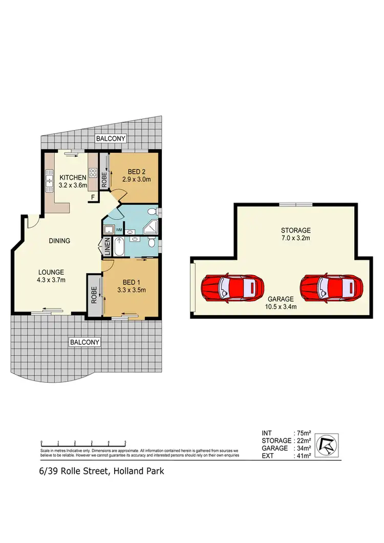 Floorplan of Homely unit listing, 6/39 Rolle Street, Holland Park West QLD 4121