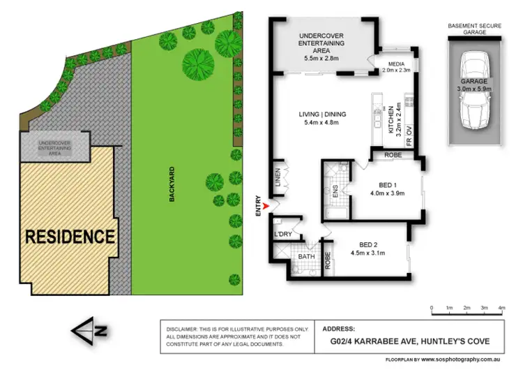 Floorplan of Homely apartment listing, G02/4 Karrabee Avenue, Huntleys Cove NSW 2111
