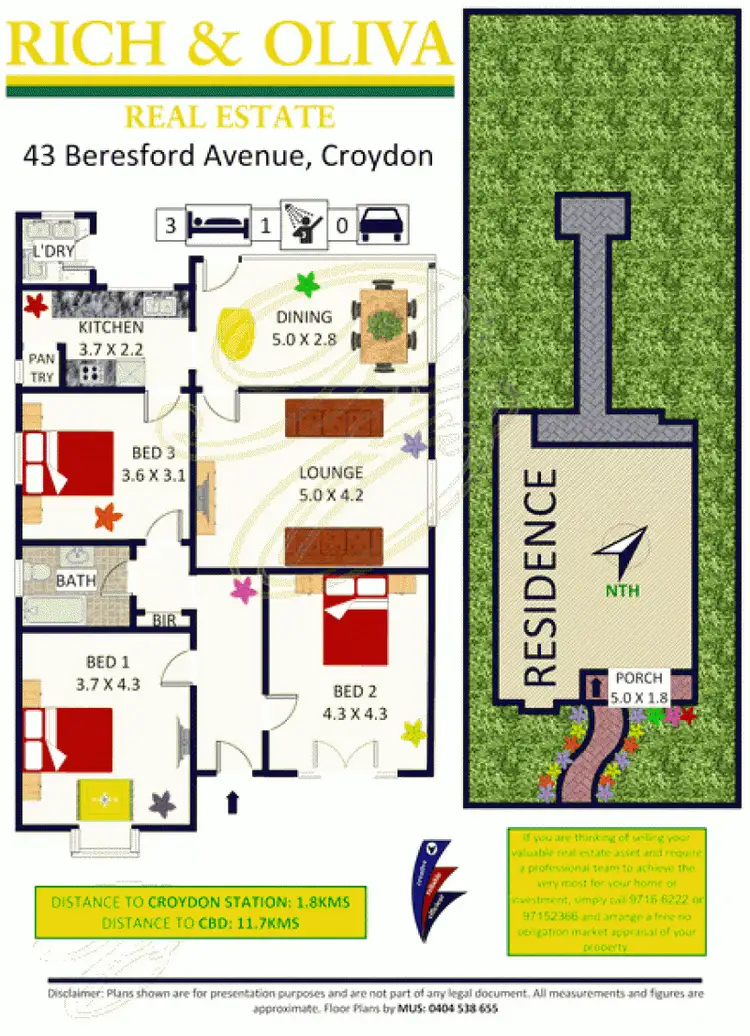 Floorplan of Homely house listing, 43 Beresford Avenue, Croydon Park NSW 2133