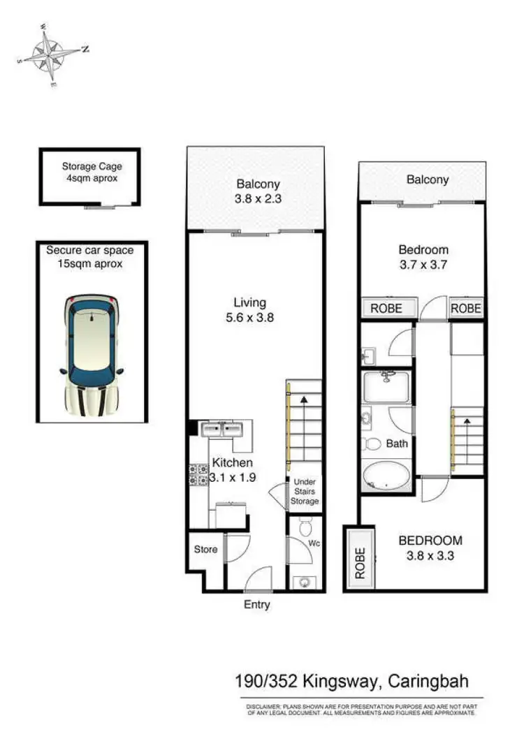 Floorplan of Homely unit listing, 190/352-360 Kingsway, Caringbah NSW 2229