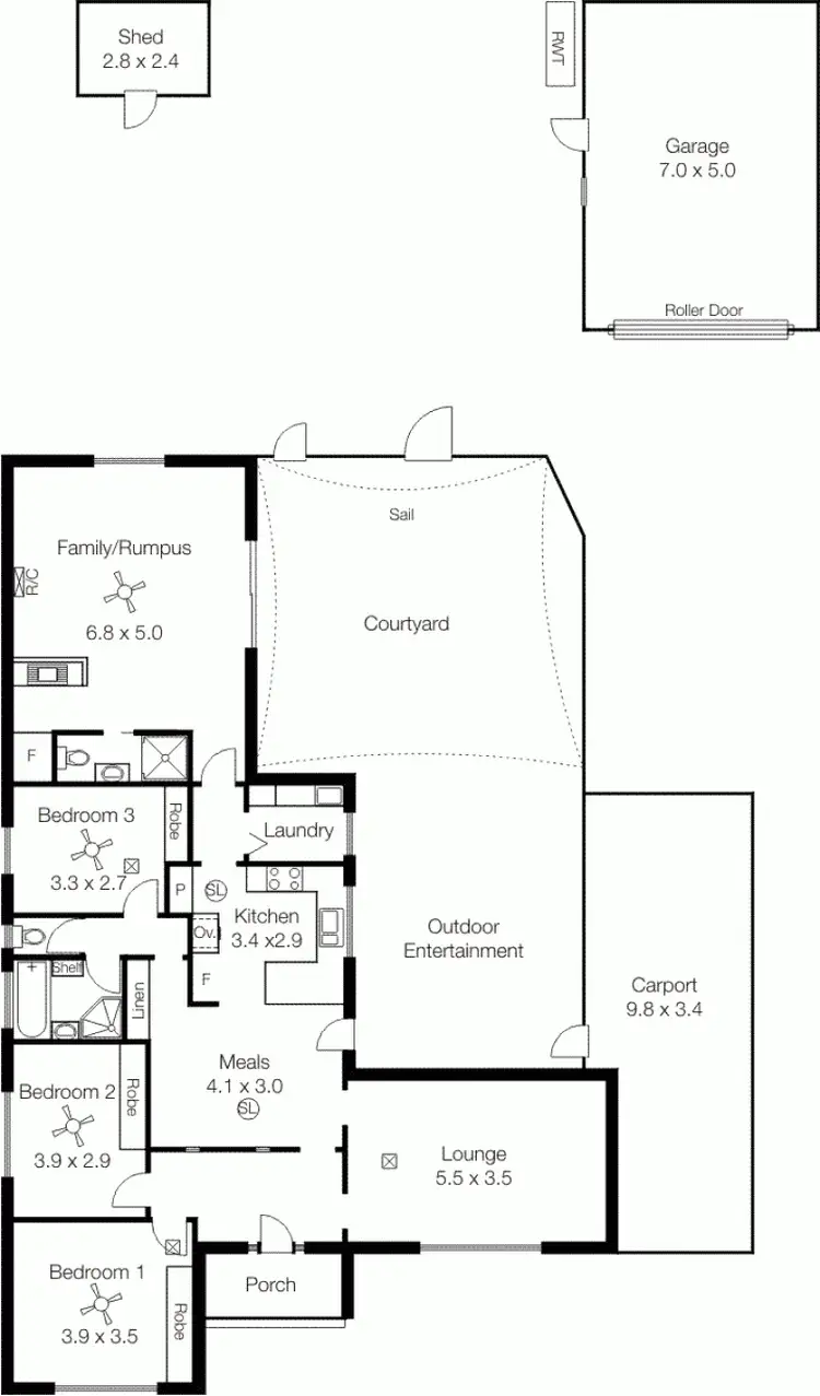 Floorplan of Homely house listing, 8 Nottingham Avenue, Salisbury East SA 5109