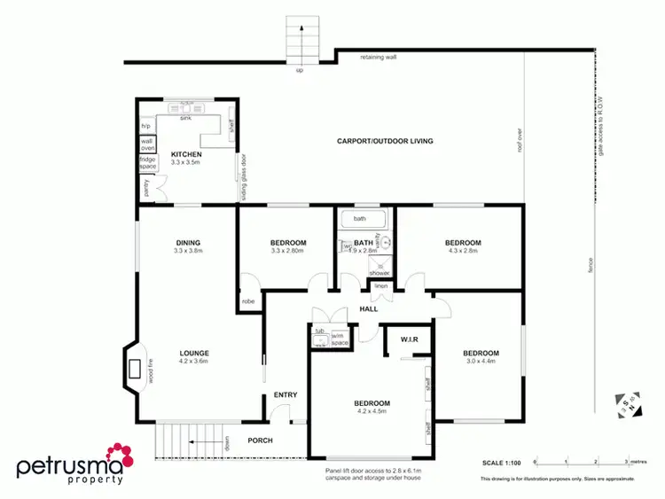 Floorplan of Homely house listing, 194 Flagstaff Gully Road, Lindisfarne TAS 7015