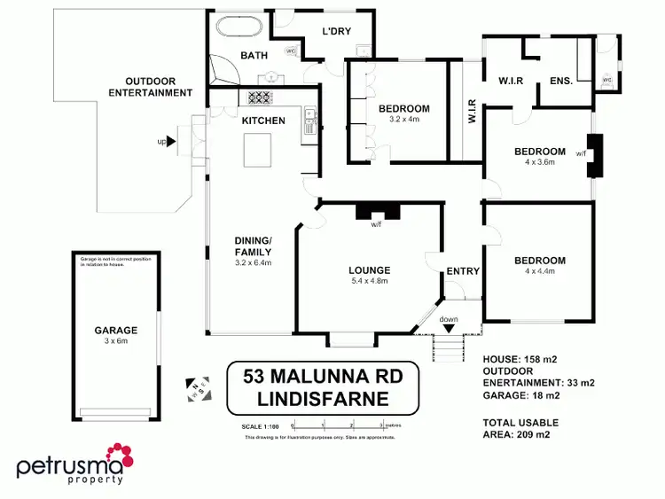 Floorplan of Homely house listing, 53 Malunna Road, Lindisfarne TAS 7015