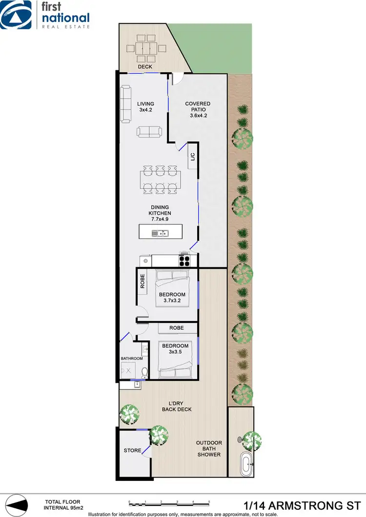 Floorplan of Homely unit listing, 1/14 Armstrong Street, Suffolk Park NSW 2481