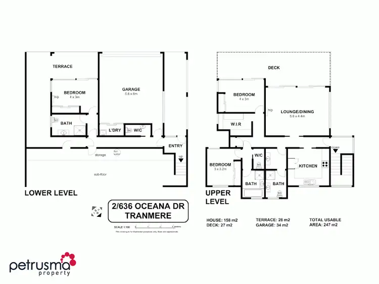Floorplan of Homely villa listing, 2/636 Oceana Drive, Tranmere TAS 7018