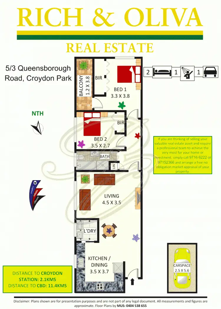 Floorplan of Homely apartment listing, 5/3 Queensborough Road, Croydon Park NSW 2133