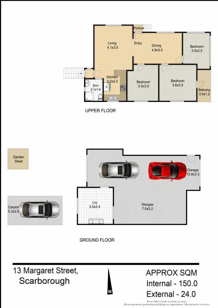 Floorplan of Homely house listing, 13 Margaret Street, Scarborough QLD 4020