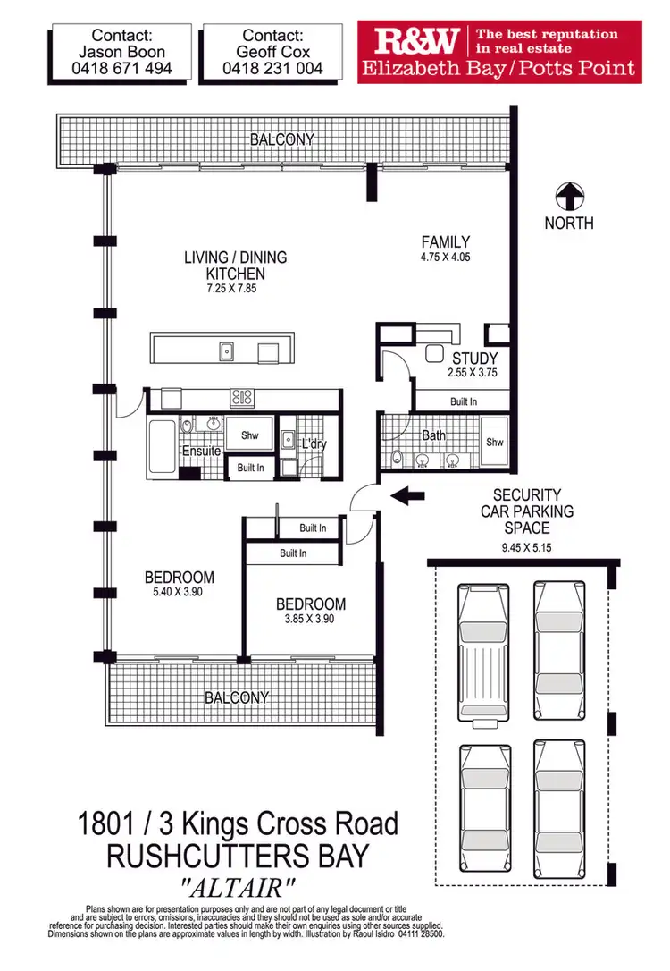 Floorplan of Homely apartment listing, 1801/3 Kings Cross Road, Potts Point NSW 2011