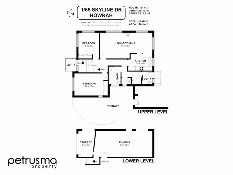 Floorplan of Homely house listing, 1/65 Skyline Drive, Howrah TAS 7018