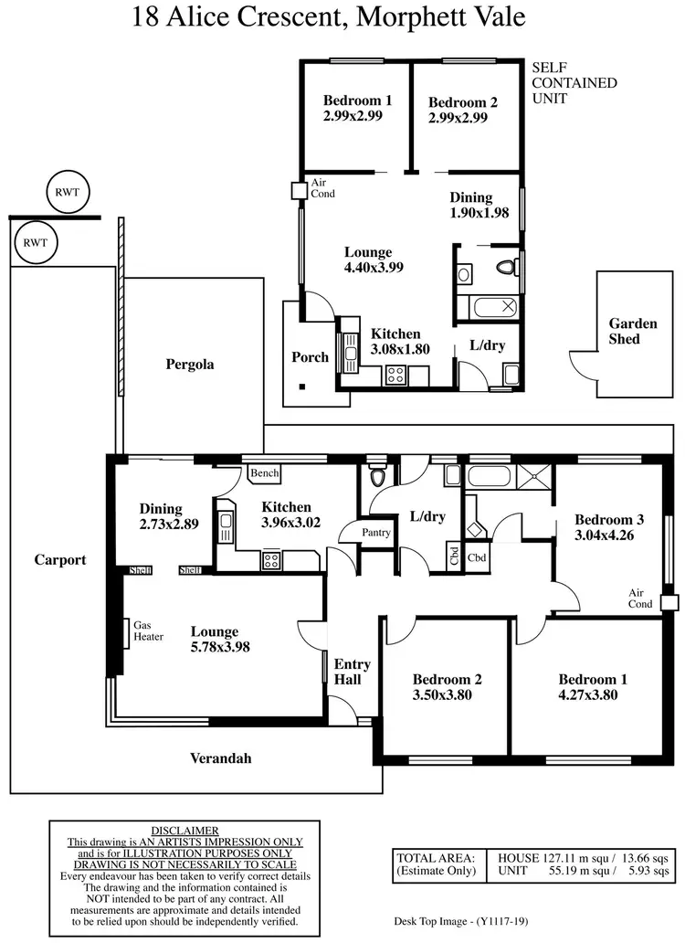 Floorplan of Homely house listing, 18 Alice cres, Morphett Vale SA 5162