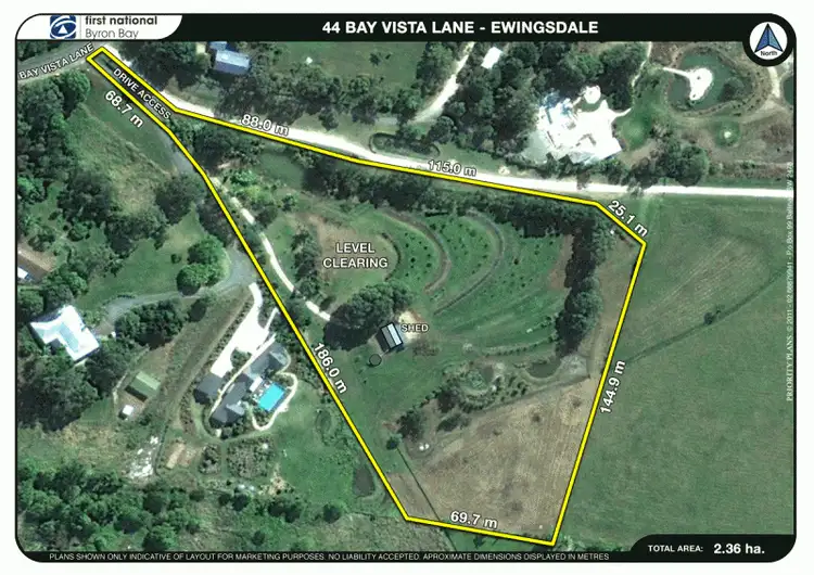 Floorplan of Homely land listing, 44 Bay Vista Lane, Ewingsdale NSW 2481