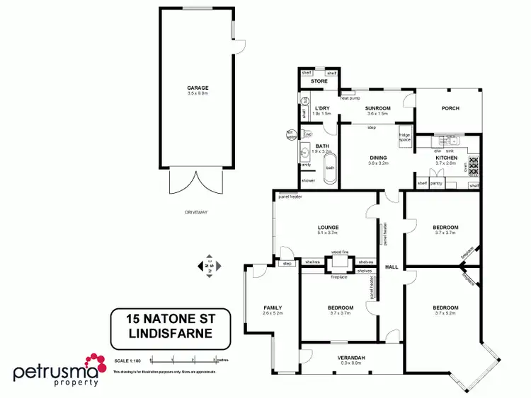 Floorplan of Homely house listing, 15 Natone Street, Lindisfarne TAS 7015